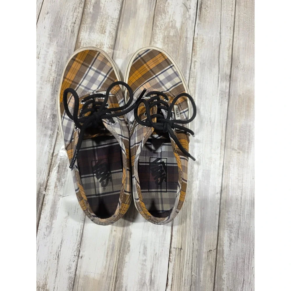 Vans Authentic Plaid Low Top Sneakers Men‎ 5 Women 6.5 Casual Lace Up Shoes